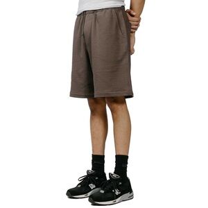 Lady White Co. Textured Lounge Short - Brown Loose Fit Sweat Shorts Sweatshorts